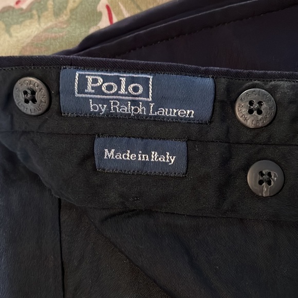 Vtg '01 RALPH LAUREN Size 36”W x 33”L Virgin Wool ExtraFine Pant Suspender Btn - Picture 6 of 16